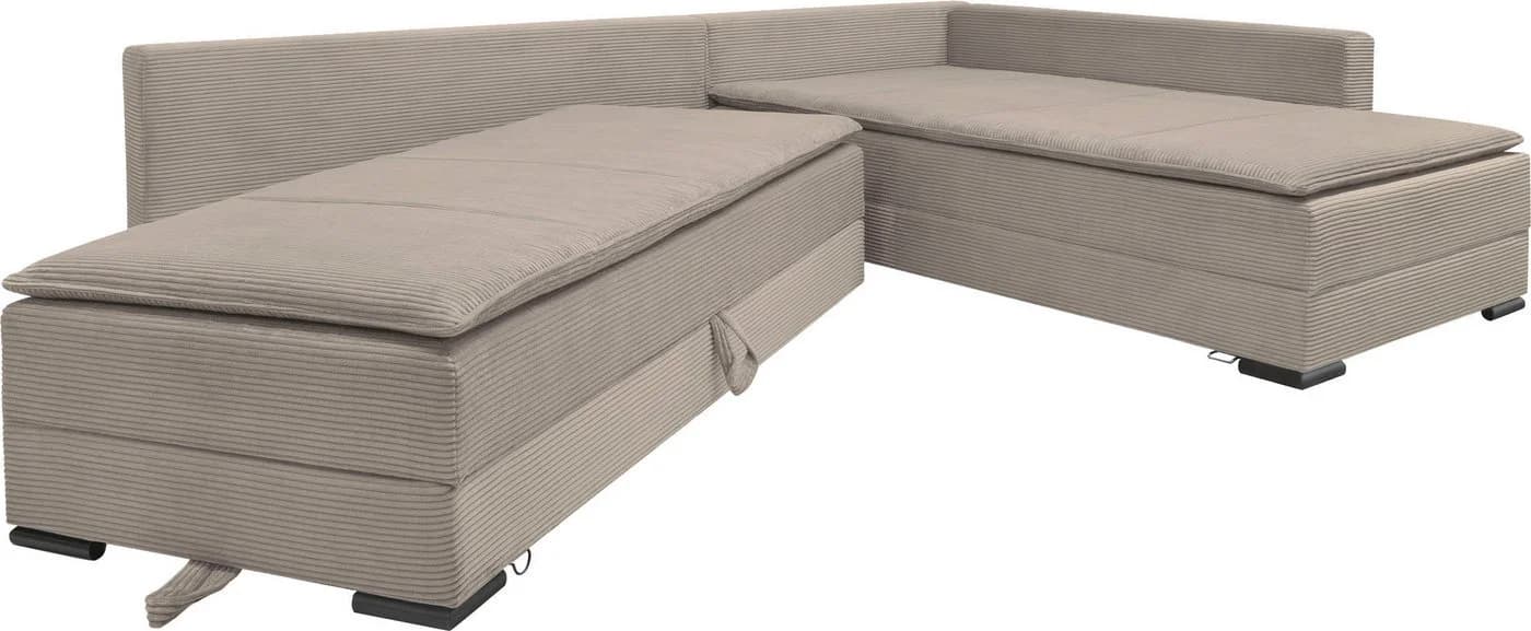 HOME AFFAIRE Night & Day Ecksofa L-Form Grau Taupe mit Schlaffunktion - Bild 4