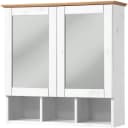WELLTIME Spiegelschrank Landhaus Sylt Weiß Honig Massivholz Bild 2