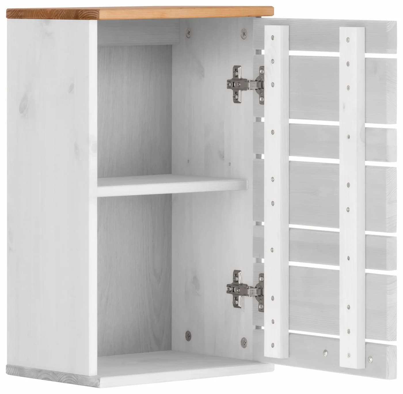 HOME AFFAIRE Hängeschrank JOSIE Weiß Honig Massivholz - Bild 5
