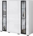 HOME AFFAIRE Highboard Caro Weiß Hochglanz Push-to-Open Bild 1