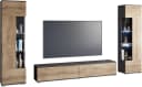 OTTO HOME Wohnwand Kenia Grau Braun mit Eckverglasung Bild 1