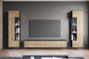 OTTO HOME Wohnwand Kenia Grau Braun mit Eckverglasung Bild 2