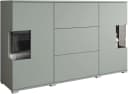 OTTO HOME Sideboard Kenia Salbei mit Schubladen und Glastüren Bild 1