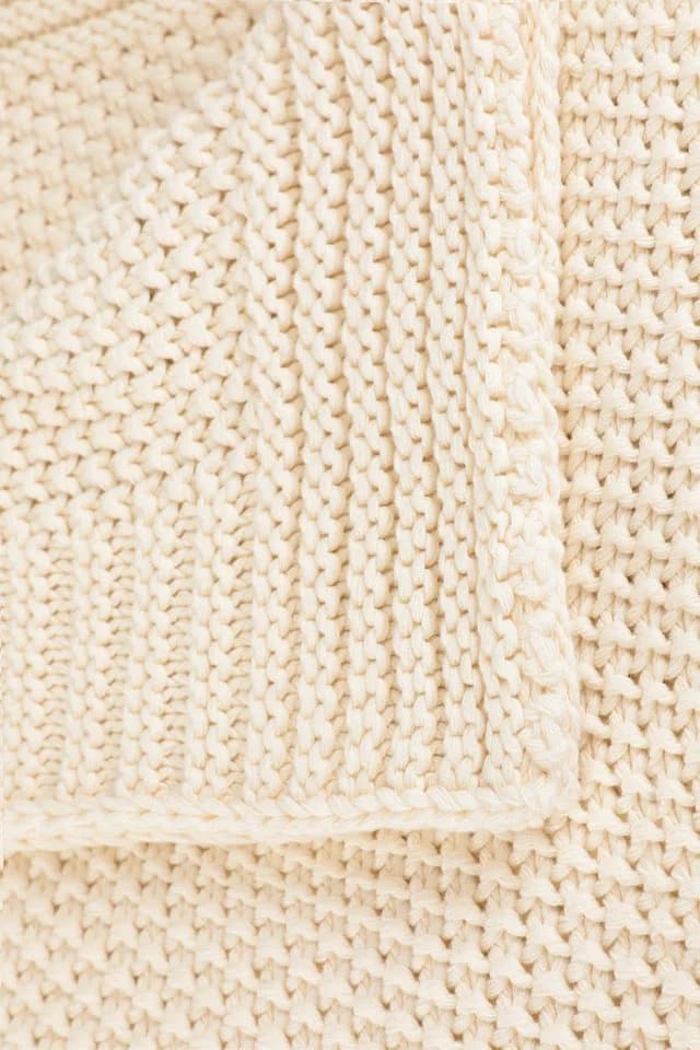 Wohndecke Phelon OTTO Home Baumwolle 130x170 cm Creme Strickmuster - Bild 4