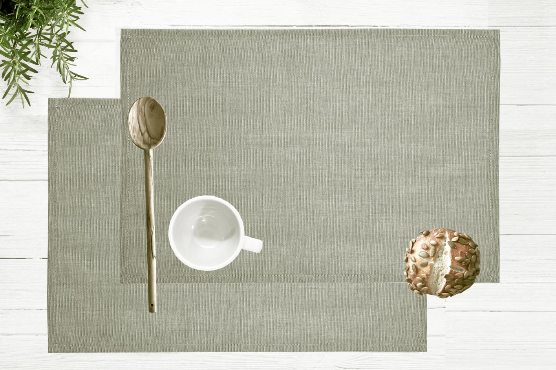 My Home Platzset Aolva 2er Set Strukturiert Modern Beige