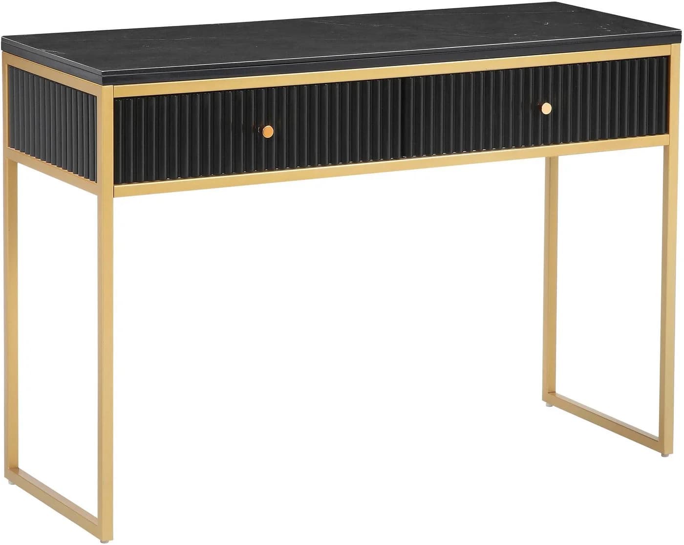 LEONIQUE Konsolentisch Fleuriss Keramikplatte Goldene Beine - Bild 2