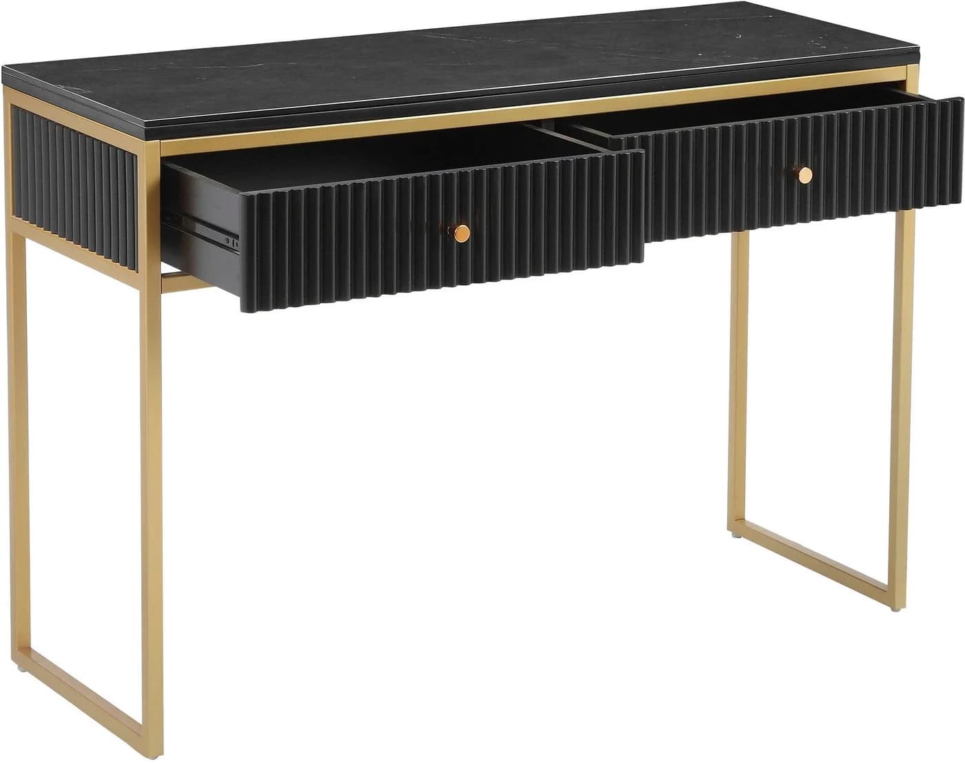 LEONIQUE Konsolentisch Fleuriss Keramikplatte Goldene Beine - Bild 4