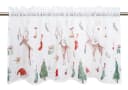 Weihnachtliche Scheibengardine aus Polyester, transparent, bedruckt Bild 1