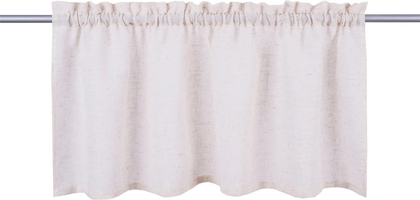 OTTO home Scheibengardine Louvelle Beige Stangendurchzug Leinenoptik