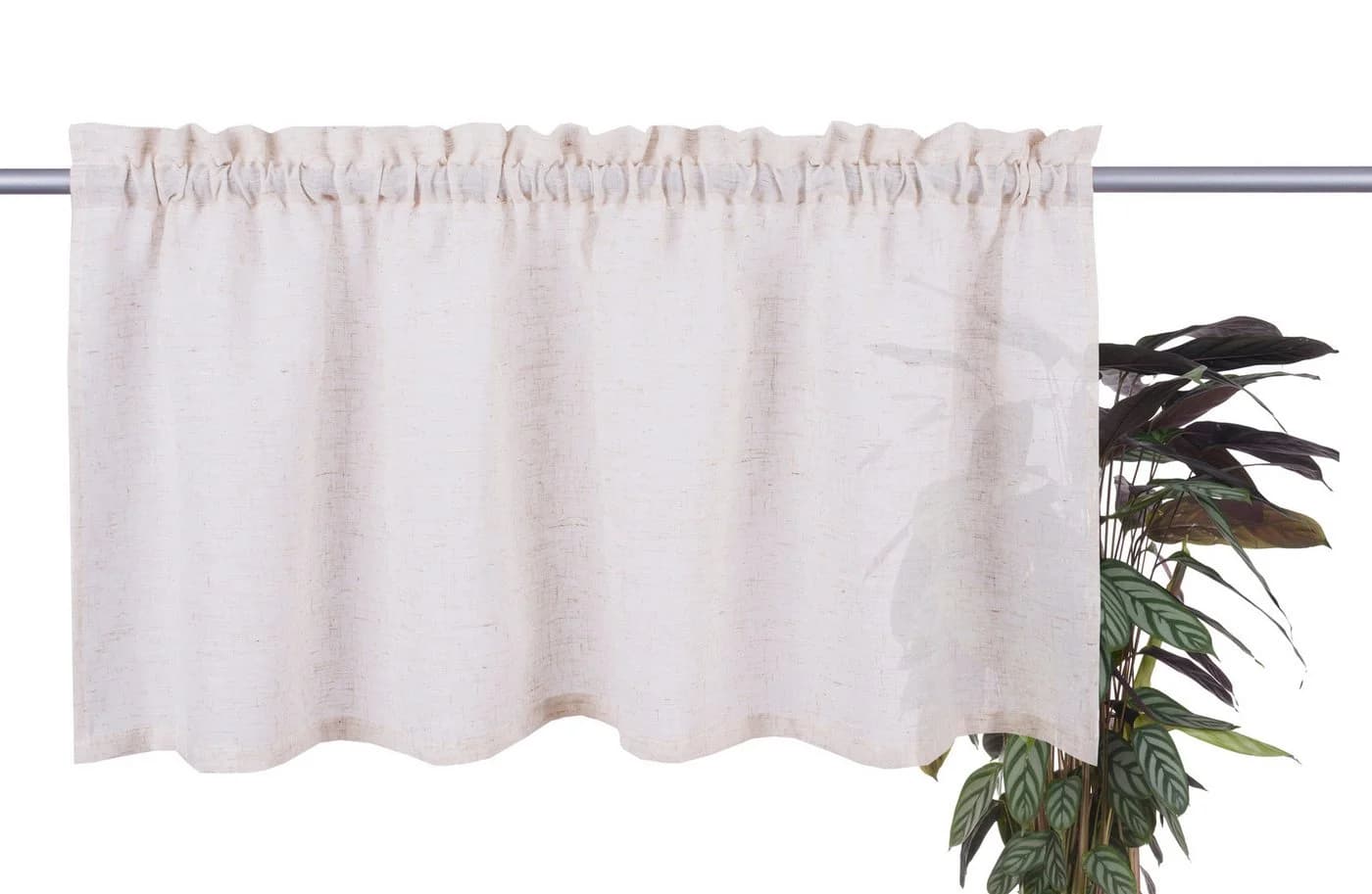 OTTO home Scheibengardine Louvelle Beige Stangendurchzug Leinenoptik - Bild 3