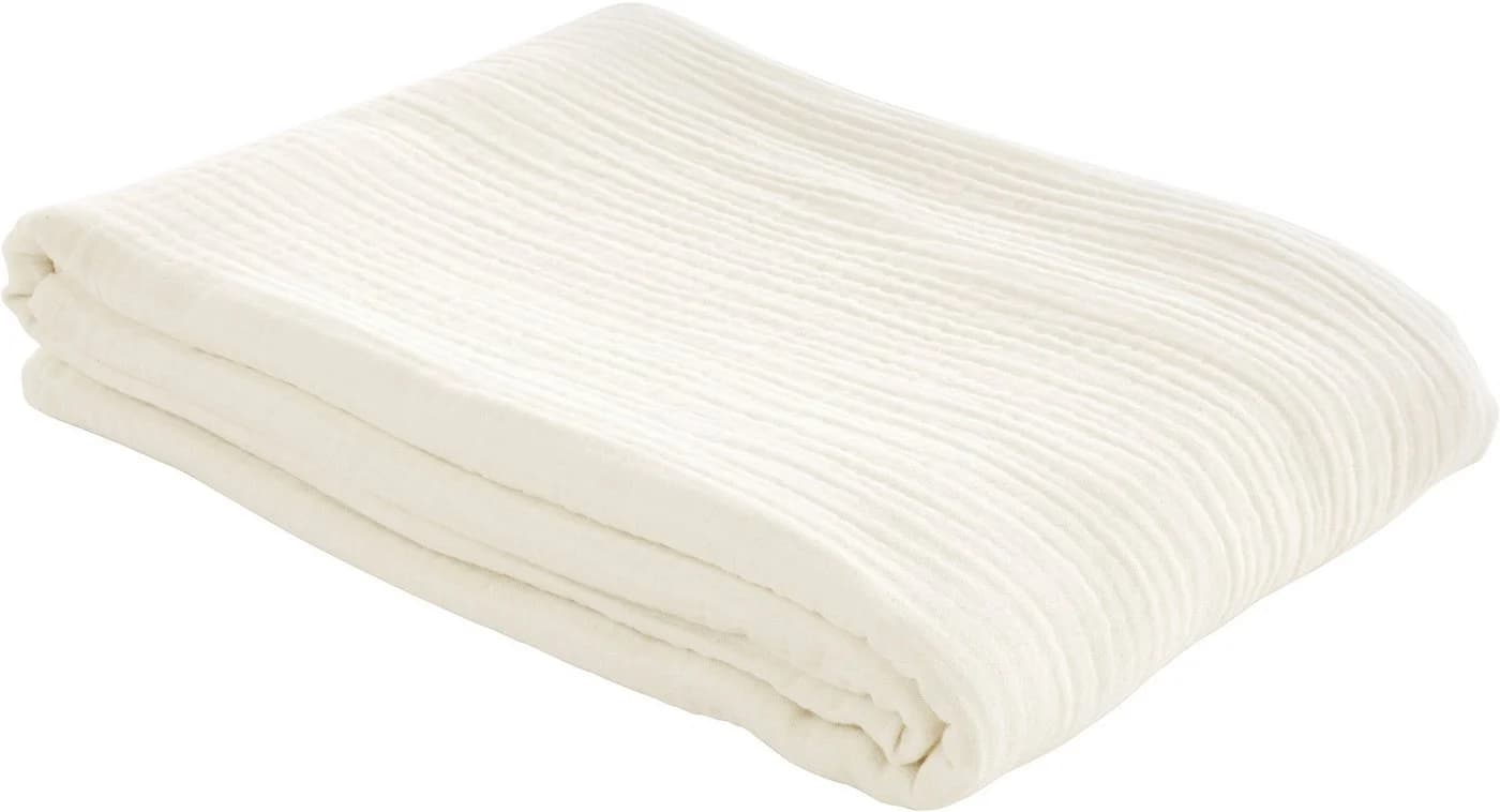 LeGer Home by Lena Gercke Wohndecke HEVIN Baumwolle Crinkle-Effekt Creme - Bild 2