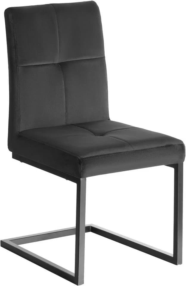 Home Affaire Esszimmerstuhl Geranie Freischwinger, Schwingstuhl, Schwarz, Polyester - Bild 5