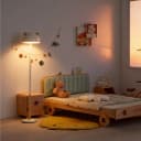 OTTO HOME Stehlampe Alinn Beige Holz Metall Kinderzimmerleuchte Bild 2