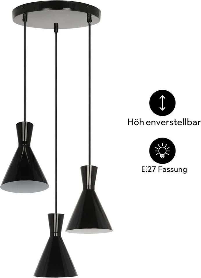 OTTO HOME Pendelleuchte Renell Schwarz Industrieller Stil - Bild 4