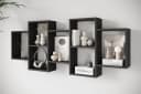 HOME AFFAIRE Wandboard Trio Schwarz FSC-Zertifiziert 10 Fächer Bild 5