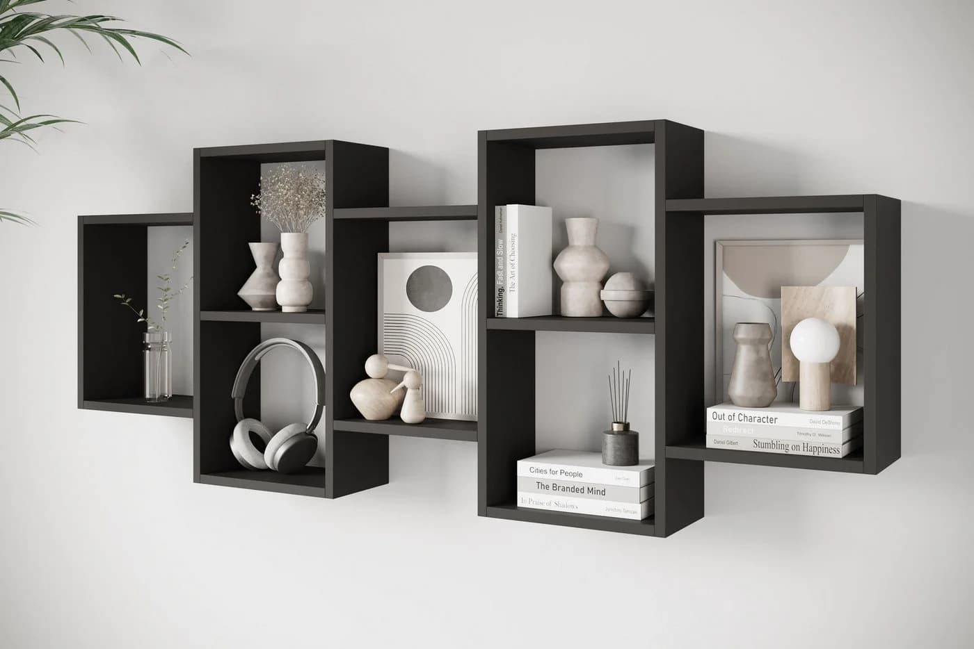 HOME AFFAIRE Wandboard Trio Schwarz FSC-Zertifiziert 10 Fächer - Bild 5