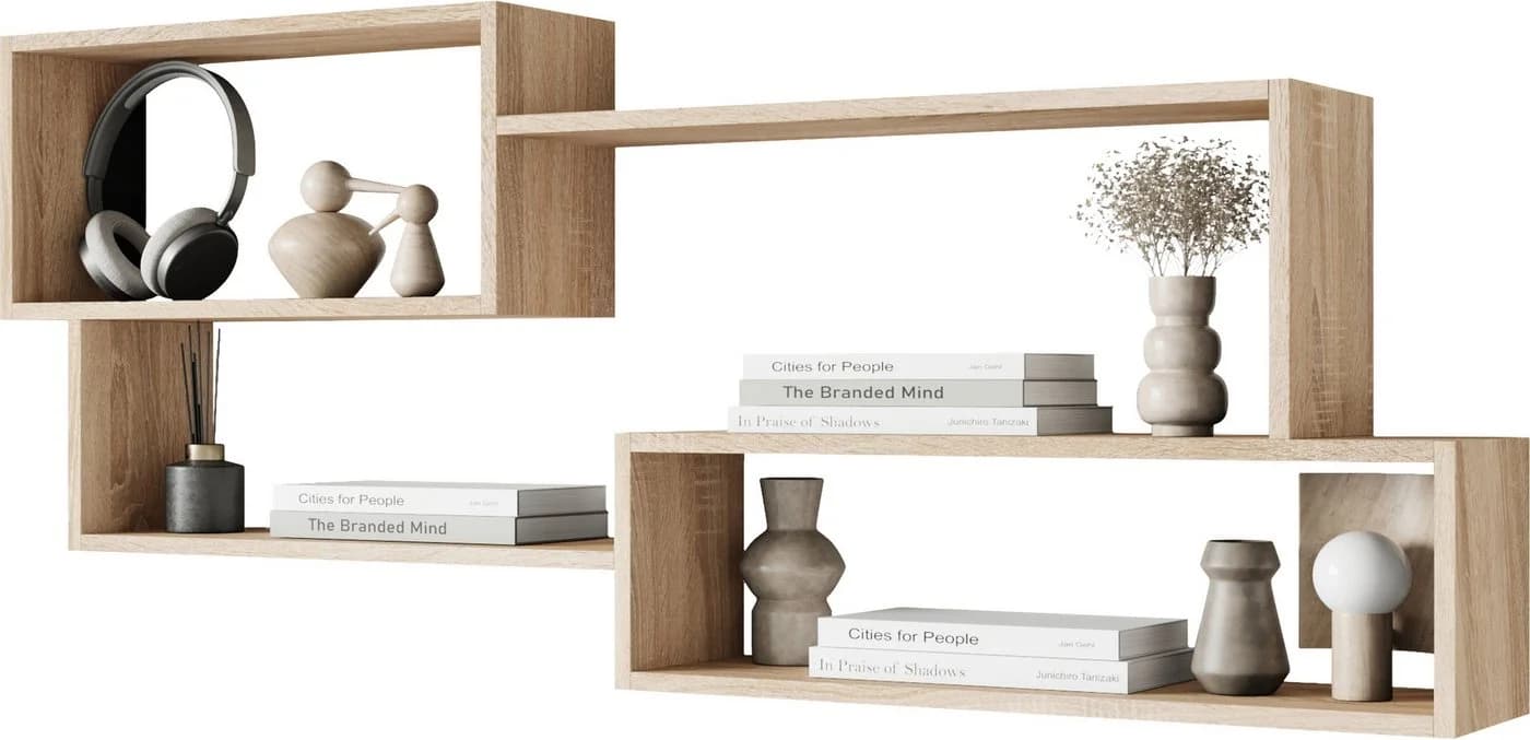Home affaire Wandboard Wandregal Trio 1-tlg. Weiß/Grau Modern