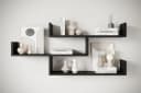 HOME AFFAIRE Wandregal Trio Schwarz Modernes Wandboard Bild 2