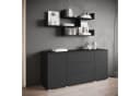 HOME AFFAIRE Wandregal Trio Schwarz Modernes Wandboard Bild 5