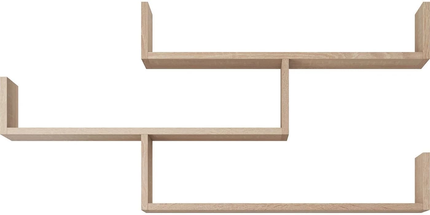 Home Affaire Wandregal Trio Braun Modernes Wandboard 3 Ablageflächen