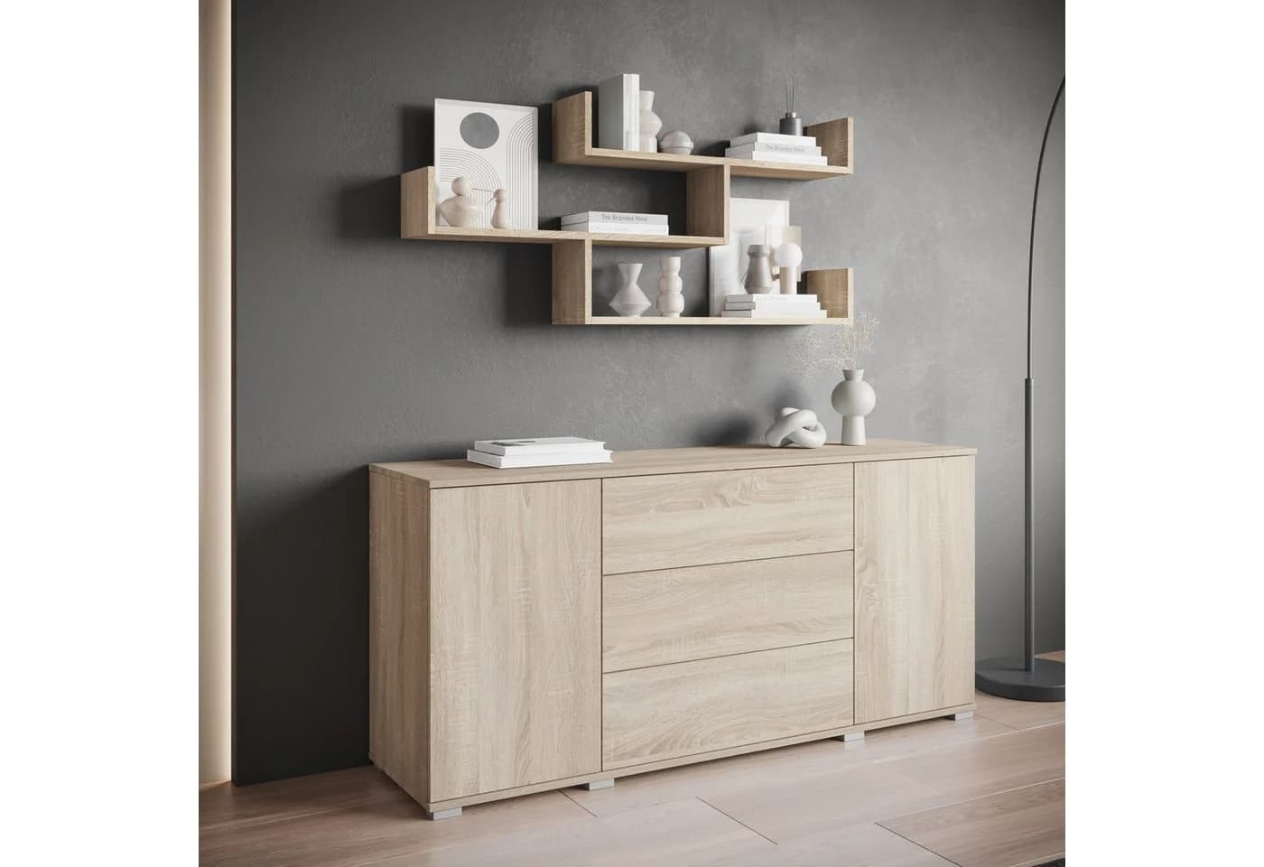 Home Affaire Wandregal Trio Braun Modernes Wandboard 3 Ablageflächen - Bild 5