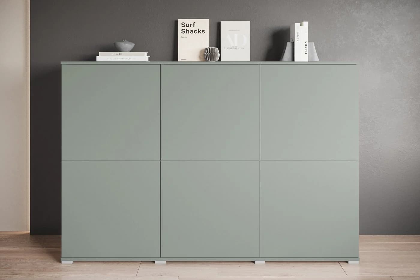 OTTO HOME Highboard Kenia 180 cm Salbei Push-to-Open Modern - Bild 2