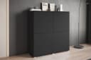 OTTO HOME Highboard Kenia 4 Türen Schwarz Modern Push-to-Open Bild 5