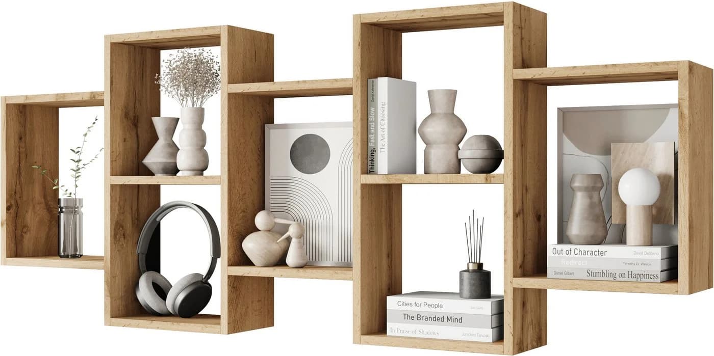 Home Affaire Wandregal Trio Braun FSC-Zertifiziert 10 Fächer - Bild 4
