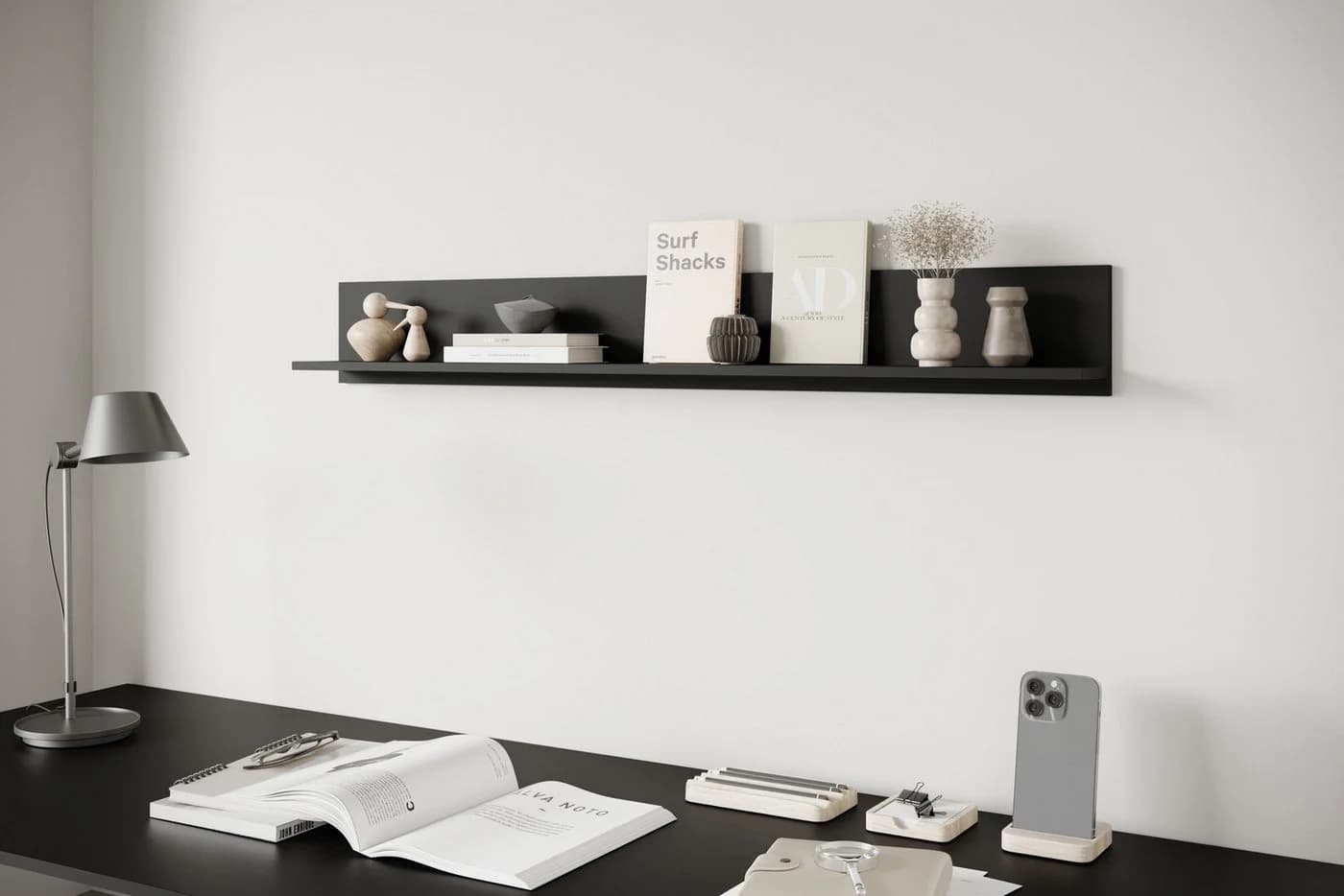 Home affaire Wandboard Wandregal Vera Schwarz Modern Urban - Bild 3