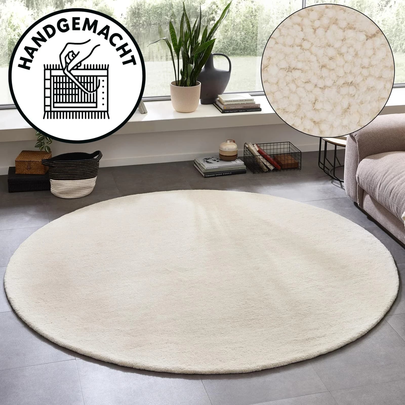 Wollteppich OTTO HOME Gabbo Natur - Rund 200cm