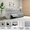 Home Affaire 3-Sitzer Sofa Napori Braun Relaxfunktion Bild 3