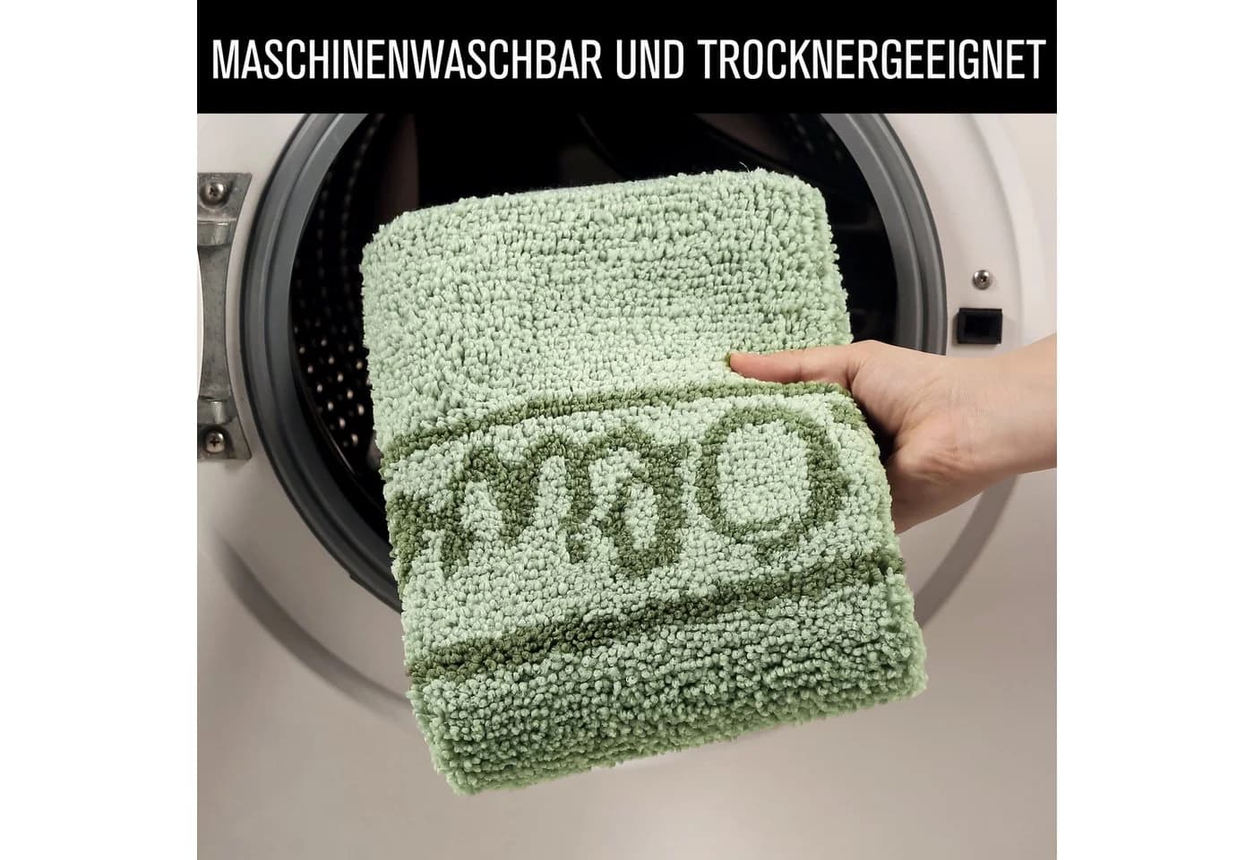 s.Oliver Badematte Allie Badvorleger Badezimmer Teppich Duschvorleger Hellgrün - Bild 5