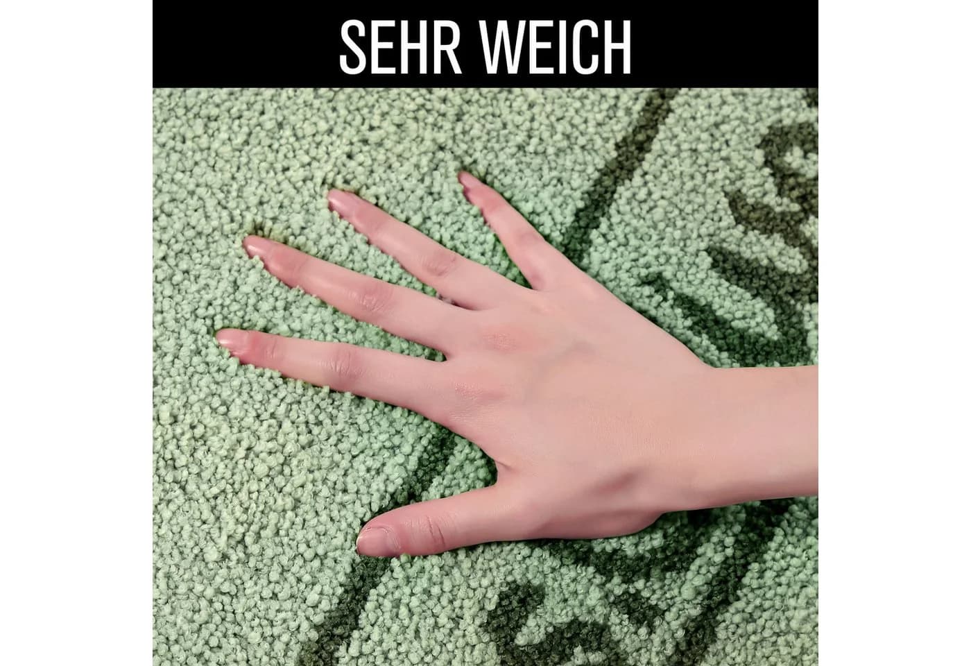 s.Oliver Badematte Allie Hellgrün Rund Polyester - Bild 5