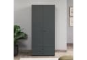 INOSIGN Jersey Kleiderschrank Anthrazit 2 Türen 2 Schubladen Bild 2