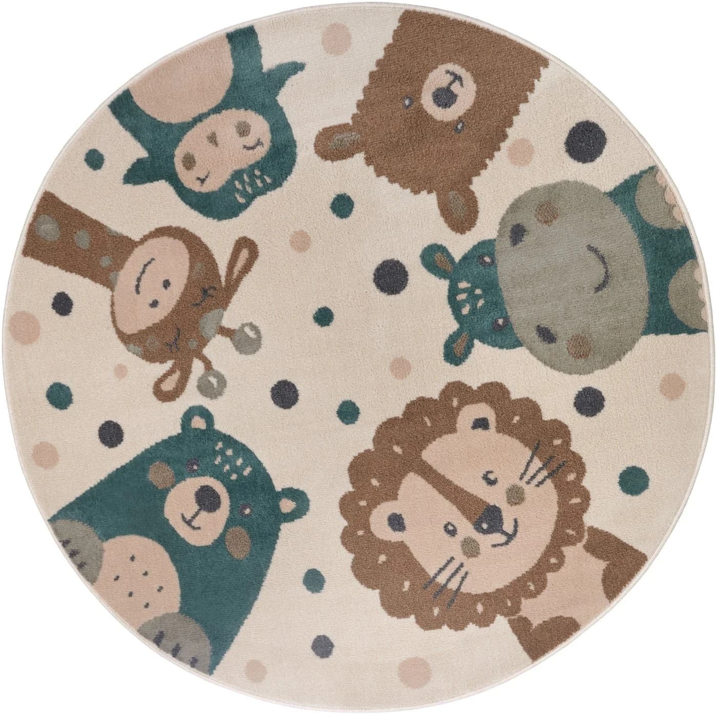 HANSE HOME Kinderteppich Adventures Animal Party Bunt Rund - Bild 2
