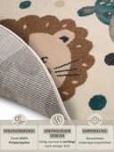 HANSE HOME Kinderteppich Adventures Animal Party Bunt Rund Bild 3
