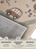 HANSE HOME Kinderteppich Adventures Animal Park Beige Braun Grau Kurzflor Bild 5