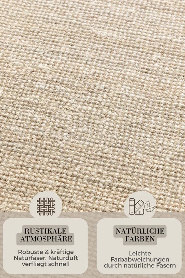 HANSE HOME Jaipur Jute-Teppich Skandi-Design Naturweiß - Bild 4