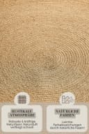 HANSE Home Teppich Rangpur Jute 10mm Handgewebt Beige Bild 3