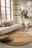 HANSE Home Teppich Rangpur Jute 10mm Handgewebt Beige Bild 4