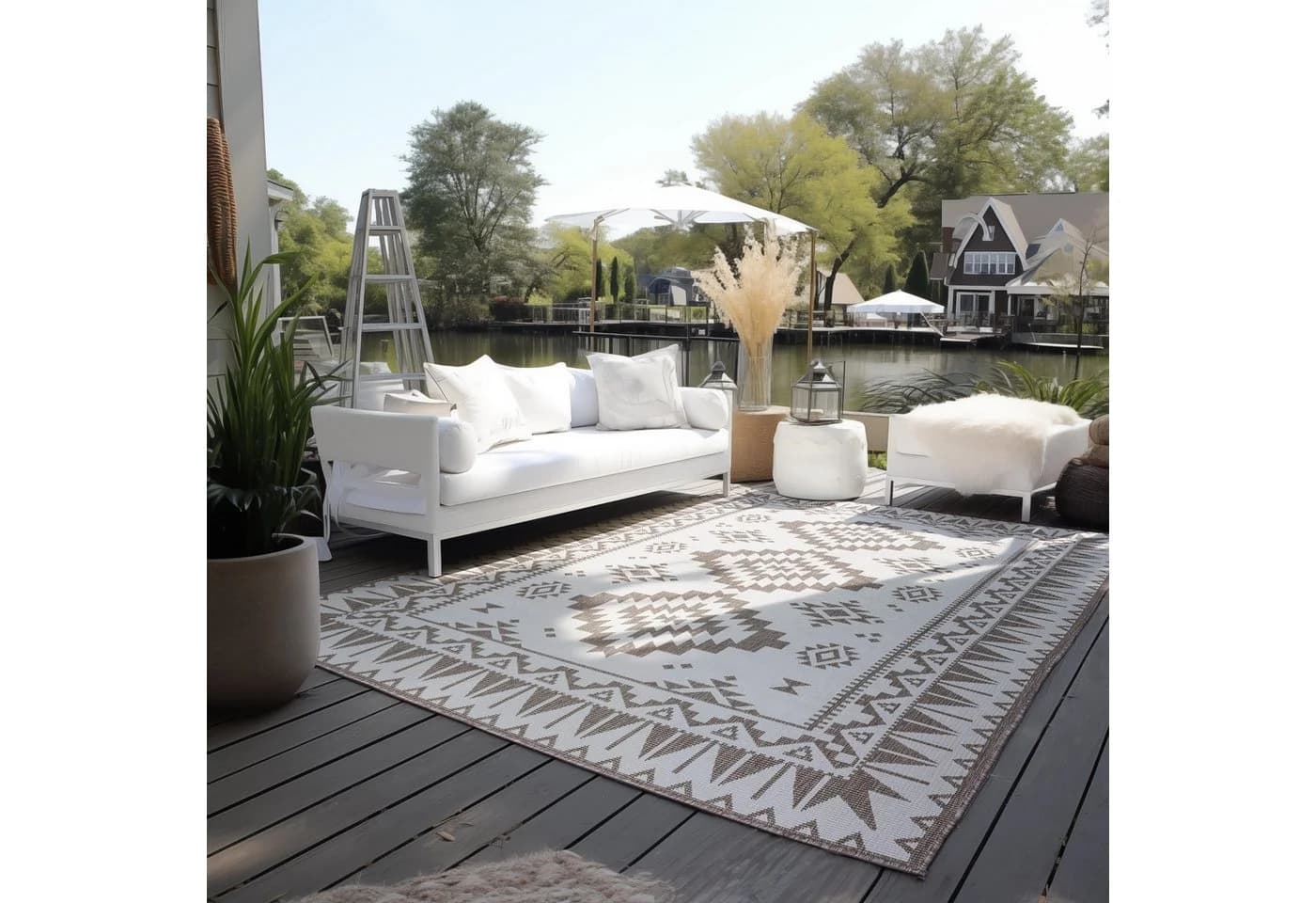 ELLE DECORATION Wendeteppich Dynamic Beige Polypropylen - Bild 2