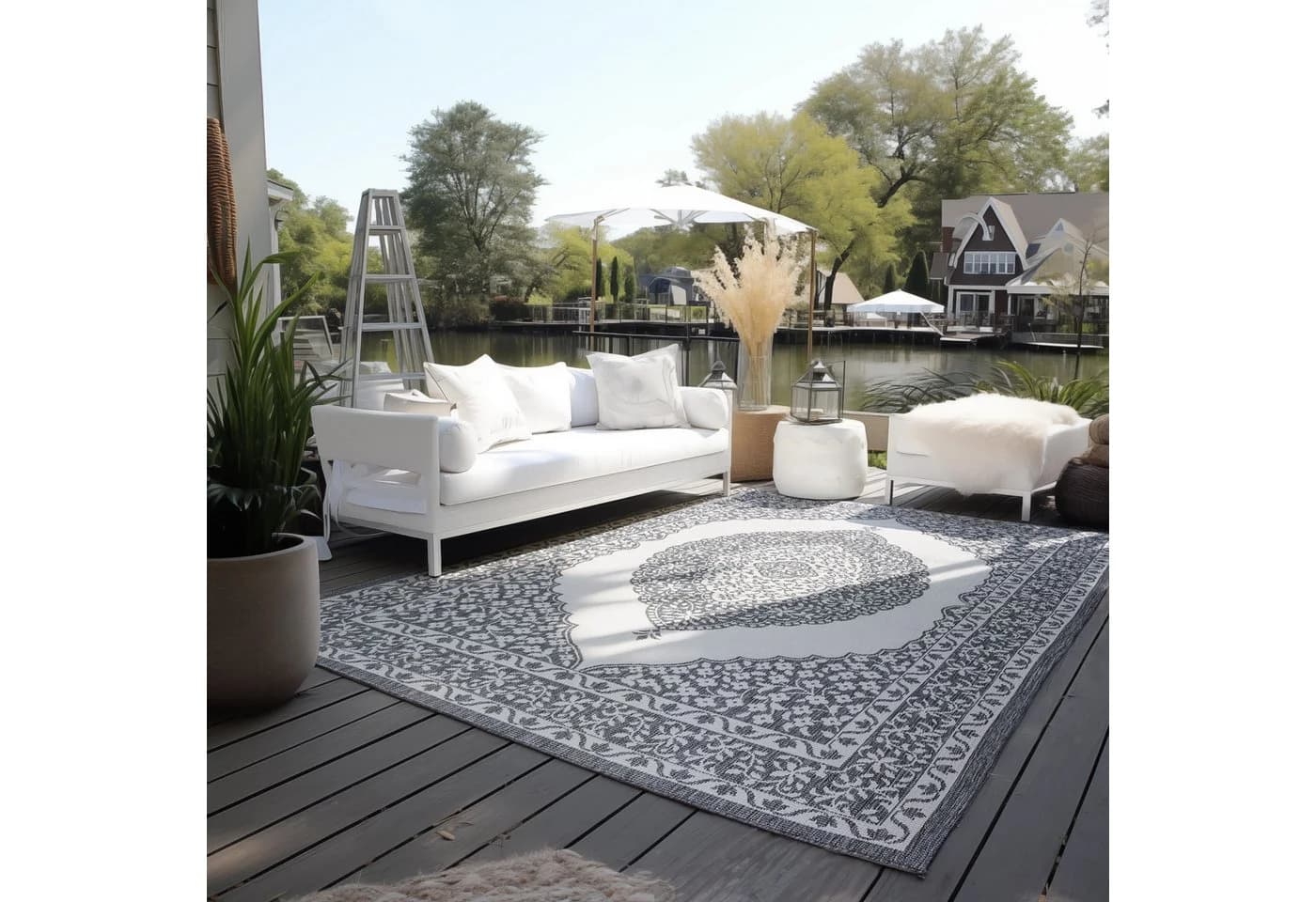 ELLE DECORATION Teppich Meekly Wendeteppich Silber Modern - Bild 2