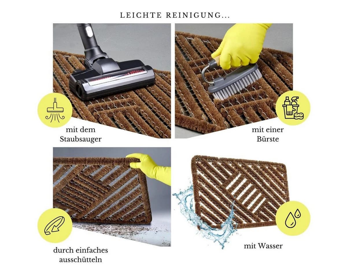 HANSE HOME Fußmatte Grid Brushes Mat Beige Natur Robust - Bild 5