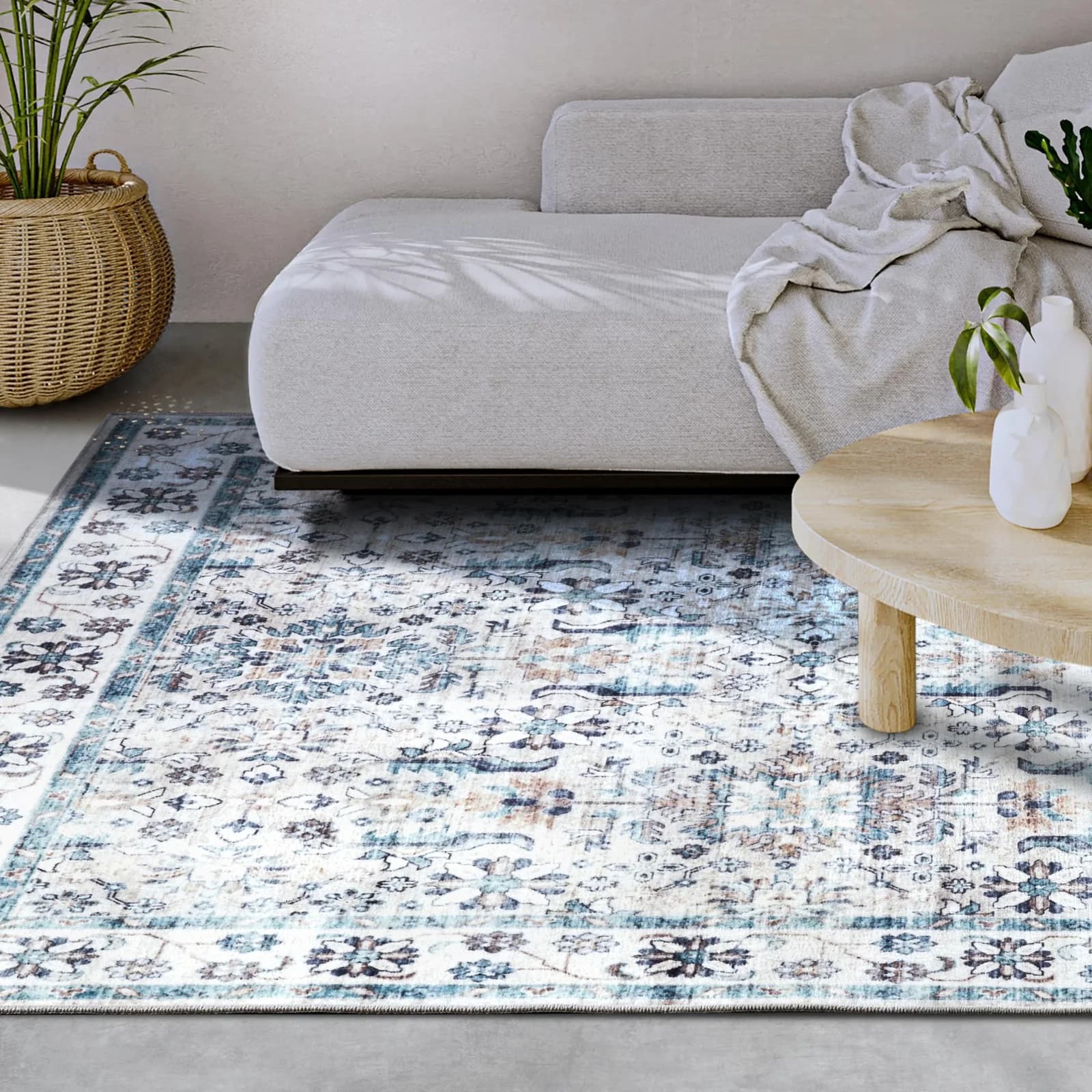 Teppich ELLE DECORATION Saveh Beige Vintage Kurzflor