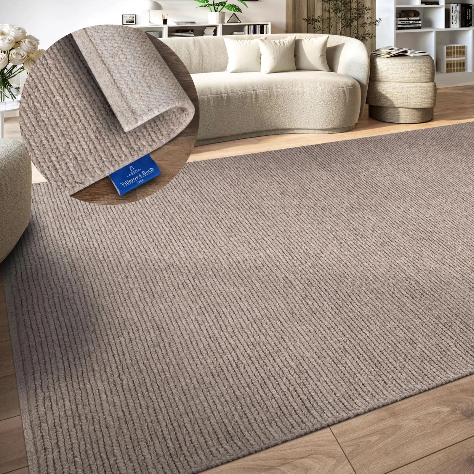 Villeroy & Boch Wollteppich Francois Beige Handgewebt