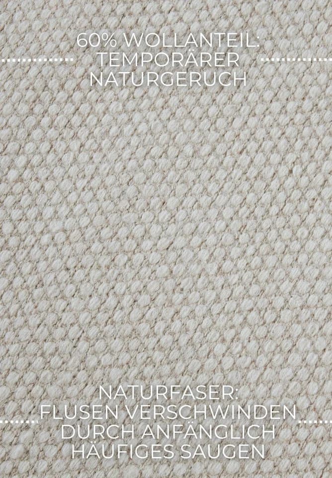 ELLE DECORATION Wollteppich Pradesh Naturweiß Handgewebt Skandi - Bild 4