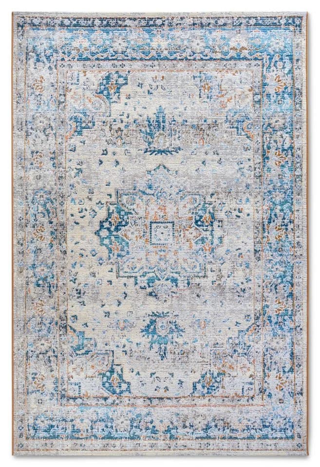 Villeroy & Boch Outdoorteppich Rene Blau Creme Polyester Polypropylen
