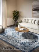 Villeroy & Boch Teppich Gabrielle Blau Creme Orientalisch Kurzflor Bild 3