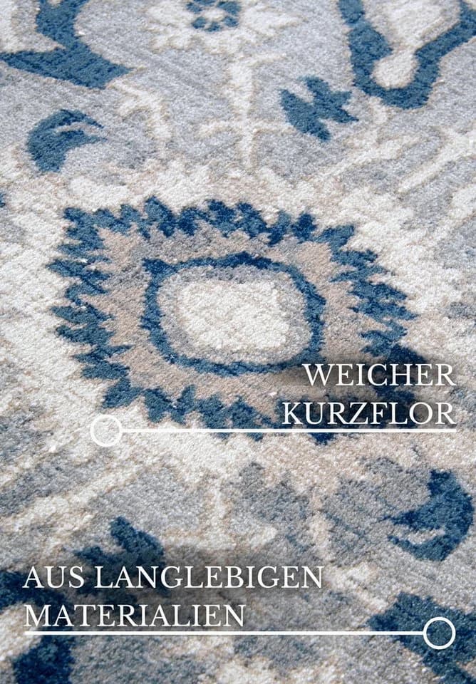 Villeroy & Boch Teppich Gabrielle Blau Creme Orientalisch Kurzflor - Bild 4