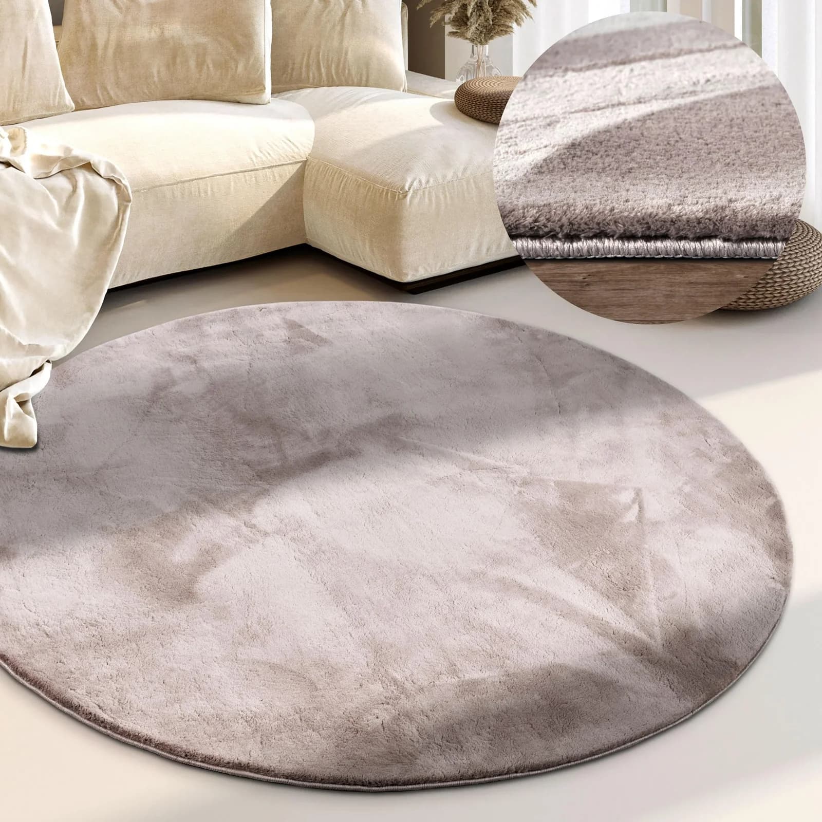 Villeroy & Boch Leon Hochflor Teppich Hellgrau